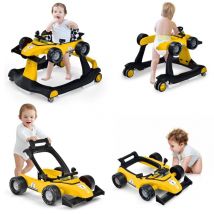 Costway - 4-in-1 Baby Walker Folding Infant Walker Adjustable Toddler Activity Center