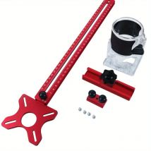 4-in-1-Fräsnuthalterung für Oberfräsen, Vorrichtung für Schrankbeschläge, Vorrichtung für Kreisschneidvorrichtung für Oberfräsen aus Aluminium,