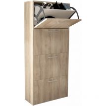 4 -Innenschuhgepäckträger mit Doppelanita -Holzfach - BurlyWood - BurlyWood