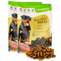 8 kg Lecker.Pet Gino's Adult Maxi mit Huhn Hundefutter Trockenfutter Vollnahrung