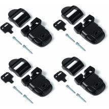 Cyslmuk - 4 Loquet de Couvercle de Spa, Kit de Réparation de Loquet de Couverture de Bain à Remous de Remplacement avec Clé et vis Accessoires pour