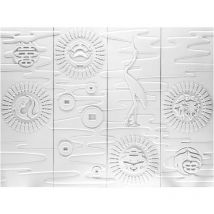 4 ornements pour plafond et mur pu antichoc Hexim 120x160cm FR8894
