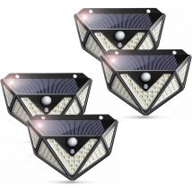 4 Pack 100 Led Wide Angle Solar Light