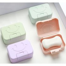Tigrezy - 4 Pack Boîte à Savon Portable de Voyage avec Couvercle Porte-Savon Étanche et Scellé pour la Maison, Salle de Bain, Randonnée, Voyage,