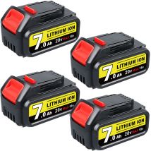 Pdstation - 4Pack Für DeWalt DCB184-XJ Akku 18V 7 Ah xr Li-Ion Batterie DCB182 DCB184 DCB205 DCB200 DCB180 DCB181 DCB206 DCB201 DCB203 dcd/dcf/dcg