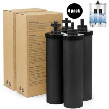 4 Pack Gravity Water Filter System Filters Compatible with Weeplow, Berkey, Berkefeld, Doulton Filtration Systems, Reduces Contaminants by 99.99%