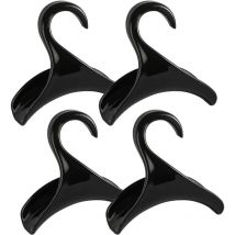 Linghhang - 4 Pack Purse Hooks, Handbag Hook, Black, Handbag Hanger, Storage Organizer - Over the Closet, Rod for Storing and Organizing Handbags