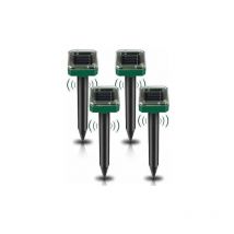 Deckon - Pack Solar Mole Repellent Stakes - Ultrasonic Mole Repellent - Solar Powered Mole Killer for Moles, Snakes, Voles, Gophers and Other Animals