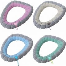 Shining house Pack Toilet Seat Cover with Handle - Thick Bathroom Toilet Seat Cushion - Soft, Thick, Stretchy, Washable, Fits All Oval Toilet Seats