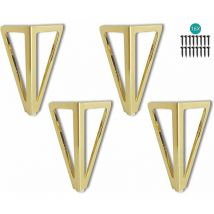 4 Packs Furniture Legs, Metal Table Legs, 15cm Black Furniture Legs, for tv Table, Coffee Table Leg, Wardrobe, Sofa Bed and Others. (15cm, Gold)