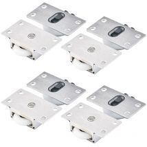 4 Paires Roues à Rouleaux pour Armoire Roues à Rouleaux pour Porte Coulissante Roulettes Placard Coulissant Galet de Armoire Porte Galet de Roulement