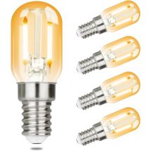 4 pcs ampoules led E14 Blanc Chaud, lampes led vintage T22 2W, rétro Edison, culot ampoule 2700K, lumière chaude, à économie d'énergie pour