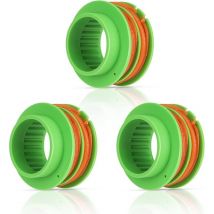 3 pcs Bobine de coupe-herbe AS1300, Compatible avec ego ST1500/ST1500-S, mangeur de mauvaises herbes, alimentation automatique, double ligne torsadée