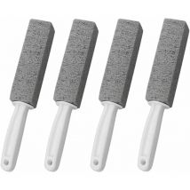 4 pcs Brosse de Nettoyage Pierre Ponce avec poignée Cleaning Block Nettoyant Brossede toilette wc pour Cuisine/Grill/Bain/Toilette Bowel/Pool Fei Yu