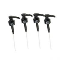 Derrui - 4 Pcs café 1 litre distributeur pompe à sirop noir distributeur de liquide pour monin sirop 10 ml bouteille de jus d