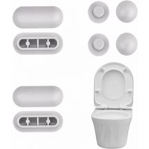 Shining house 4Pcs Plastic Toilet Seat Covers with 4Pcs Toilet Seat Gaskets, Heavy Duty Toilet Seat Bumpers, Shockproof Toilet Seat Pads for Toilet