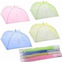 Ersandy - 4 Pcs Cloche Alimentaire/Cloche Anti-Insectes/Aliments Tente/Couvercle de Nourriture Pliante écran en Maille Parapluie-niques, bbq et Plus