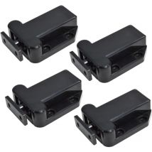 Gotrays - 4 Pcs Closer Closet Door Closet Latches Closet Clasps Cabinet Catches Furniture Cabinet Lock (black)