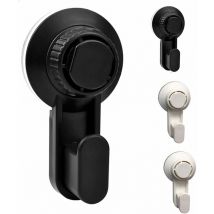 Minkurow - 4 Pcs Crochet d'Aspiration, Crochet à Serviette Crochet à Serviette, Crochets de Ventouse Avec Ventouse et Clip de Fixation Ferme pour