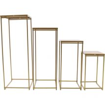 4 pcs fleur stand, or géométrique fleur stand, mariage fleur stand vertical géométrique vases approprié pour la décoration de la maison salon Cafés