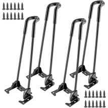 Petites Ecrevisses - 4 Pcs Klappbare Haarnadel Tischbeine Metall Rutschfest Hairpin Möbelfüße mit Schrauben für Schrank Sofa Hocker - 42cm