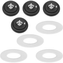 Bluedeer - 4 Pcs Membrane pour Robinet Flotteur Alimentation Basse + 4 Pcs Rondelle de Soupape de Chasse Flotteur Chasse d'eau wc pour Entretien