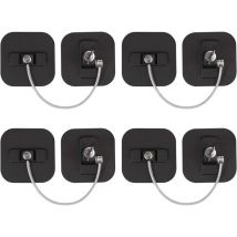 Coocheer - 4 Pcs Noir Bloque Fenêtre Enfant Bloc Fenetre Securite Verrous de Fenêtre Protection Sécurité Enfant Bébé avec Câble en Acier Inoxydable