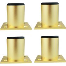Kcvv - Patas de aleación de aluminio para muebles, patas de gabinete para cocina, sofá, mesa, metal, altura 180 mm, color dorado, paquete de 4