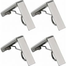 4 Pcs Pince pour Nappe, Clip Nappe de Table en Acier Inoxydable Fixe-Nappe à Ressort pour Restaurant Fêtes Pique-Nique