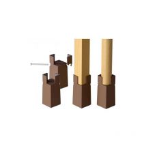 4 pcs Rehausseurs de Lit Réglables 22-42mm Rehausseur Meuble 10cm pour Pieds de Chaise Table Canapé avec Pince à Vis Marron