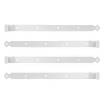 4 Pentures droite, Blanc, Aluminium, Longueur 544 mm, pour Volet Battant