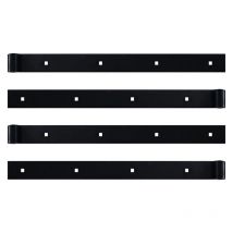 4 Pentures droite, Noir Acier, Longueur 450 mm, pour Volet Battant Bois ou pvc