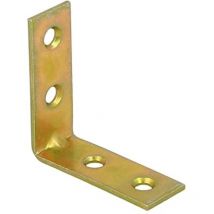 Lastrine di giunzione ad angolo - 70 x 70 mm - zincato giallo - 4 pezzi, comprensivi di viti