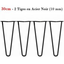 4 Pièces 12'' Bricolage Pieds en Épingle à Cheveux 30cm Pieds de Table en Métal Solide Parfait pour Les Tables Basses Modernes Tables à Manger Pied