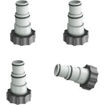 Aiducho 4 Pièces Adaptateur Piscine, Remplacement Adaptateur De Tuyau Série Intex A Avec Filetage, Tuyau De Diamètre 1,5' Et 1,25', Adaptateur De 