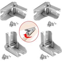4 Pièces Charnière Pliable, Autobloquants Charnière, Charnières Autobloquantes, Convient Aux Accessoires de Pieds de Table Pliables 67x60x53mm