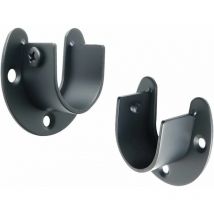 4 pièces supports de tringle à rideau en forme de u embouts de tringle de suspension pour rideaux ou embouts de tringle de placard de garde-robe,
