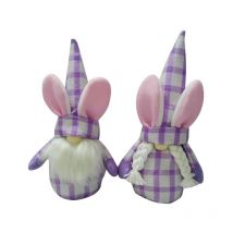4 Piece Easter Gnome Gift Peluche Bunny Gnome Easter Party Like Swedish Gnomes Decorative Gnomes Swedish Purple Tabletop Non-Woven