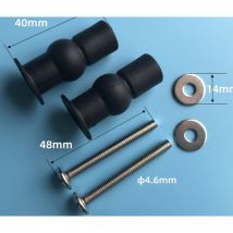 4 Pièces Abattant wc Fixations Charnières, Vis de fixation abattant wc pour Lunette Toilette Ensemble, 4 Pièces de Rechange pour Couvercle de
