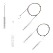 Sjqka - 4 Pièces Brosse de Nettoyage de Drain D'égout 200cm,Brosse de Nettoyage pour vidange Drague Outil,pour Salle de Bains Cuisine (blanc)