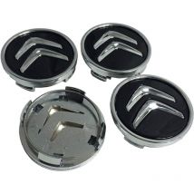 4 pièces Cache Moyeux pour Citroën 60mm C1 C2 C3 C4 C5 Cache Moyeu ABS Cache de Roue Centrale ABS Accessoires de Voiture, Noir