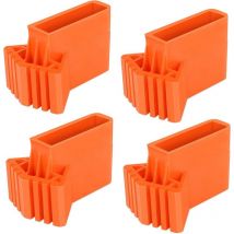 4 Pièces Couvre-Pieds D'échelle,Pieds D'escalier Antidérapants en pvc pour Escaliers Revêtements en Caoutchouc Antidérapants, Coussin de Protection