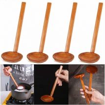 4 Pièces Cuillère en Bois De Style Japonais à Long Manche Cuillère à Soupe en Bois Ramen Cuillères à Soupe Vaisselle Ustensile De Cuisine Fabriqué à