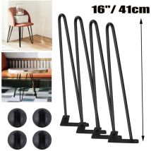 Dayplus - 4 pièces de 41 cm 16' Set Hairpin Leg Pieds d'épingle à cheveux Pieds de table Patins de table diy