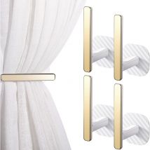 4 Pièces Embrasses de Rideau de Draperie Auto-Adhésives d'Or Crochets de Rideaux en Forme de l 14.5cm