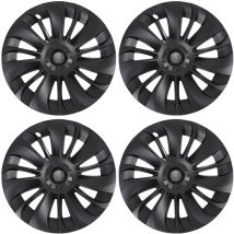 Eosnow 4 pièces enjoliveurs de roue noir mat élégant Durable résistant à l'usure roues jante couverture remplacement pour Tesla modèle Y