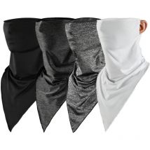 4 pièces été glace soie triangle écharpe crème solaire hommes et femmes équitation foulard coupe-vent cou couverture, 4 couleurs mélangées