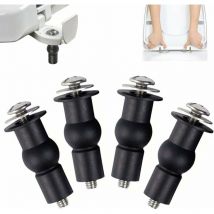 4 Pièces Fixation Cuvette wc, Abattant wc Fixations Charnières, Abattant, Charniere Vis, Extensible Caoutchouc Vis Fixation,
