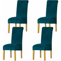 4 pièces Housses de chaise extensibles pour chaises de salle à manger, grandes housses de chaise de salle à manger en velours pour restaurant, hôtel,