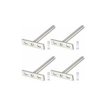 4 Pieces Invisible Floating Shelf Brackets Hidden Fixture t Shape Wall Shelf Bracket for Fixing Wooden Shelf Brackets Invisible Woodwork diy Shelves